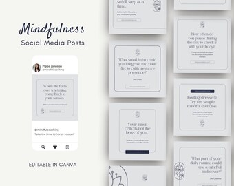 Spiritual Coach Instagram Templates Holistic Coach Life Coach Social Media Spiritual Coach Post Wellness Coach Mindfulness Post Templates