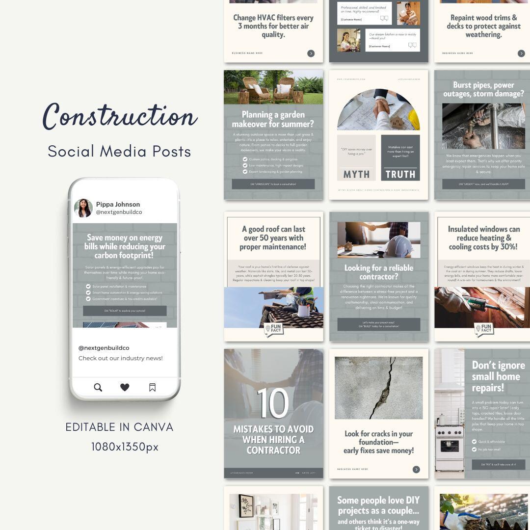 Construction Social Media Posts, Construction Instagram Posts ...