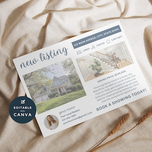 Real Estate Just Listed Postcard | Real Estate Just Listed Card | Real Estate Listing Postcard | Just Listed | Real Estate Farming Postcard