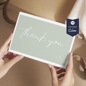 Small Business Thank You Card Template, Editable Thanks For Your Purchase, Printable Package Insert, Appreciation Notes, Packaging Note,Sage
