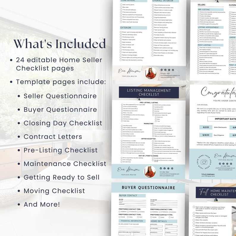 Home Selling Process Checklist Real Estate Template Canva - Etsy