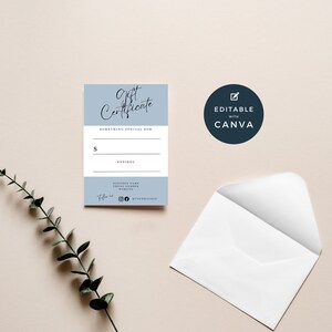Gift Certificate | Editable Voucher | Instant Download | Print Yourself | Present Ideas | Small Business Voucher | Last Minute Buy | Slate