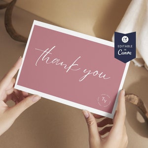 Small Business Thank You Card Template, Editable Thanks For Your Purchase, Printable Package Insert, Appreciation Notes, Packaging Note,Rose