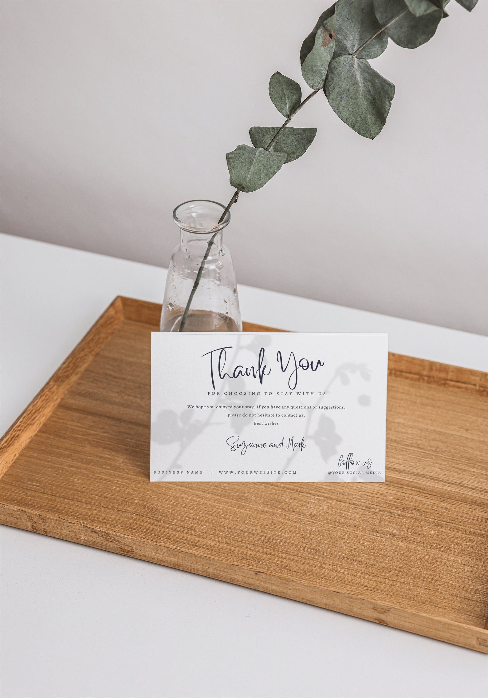 Airbnb Thank You Card Canva, VRBO Host Thanks, Editable Rental Template