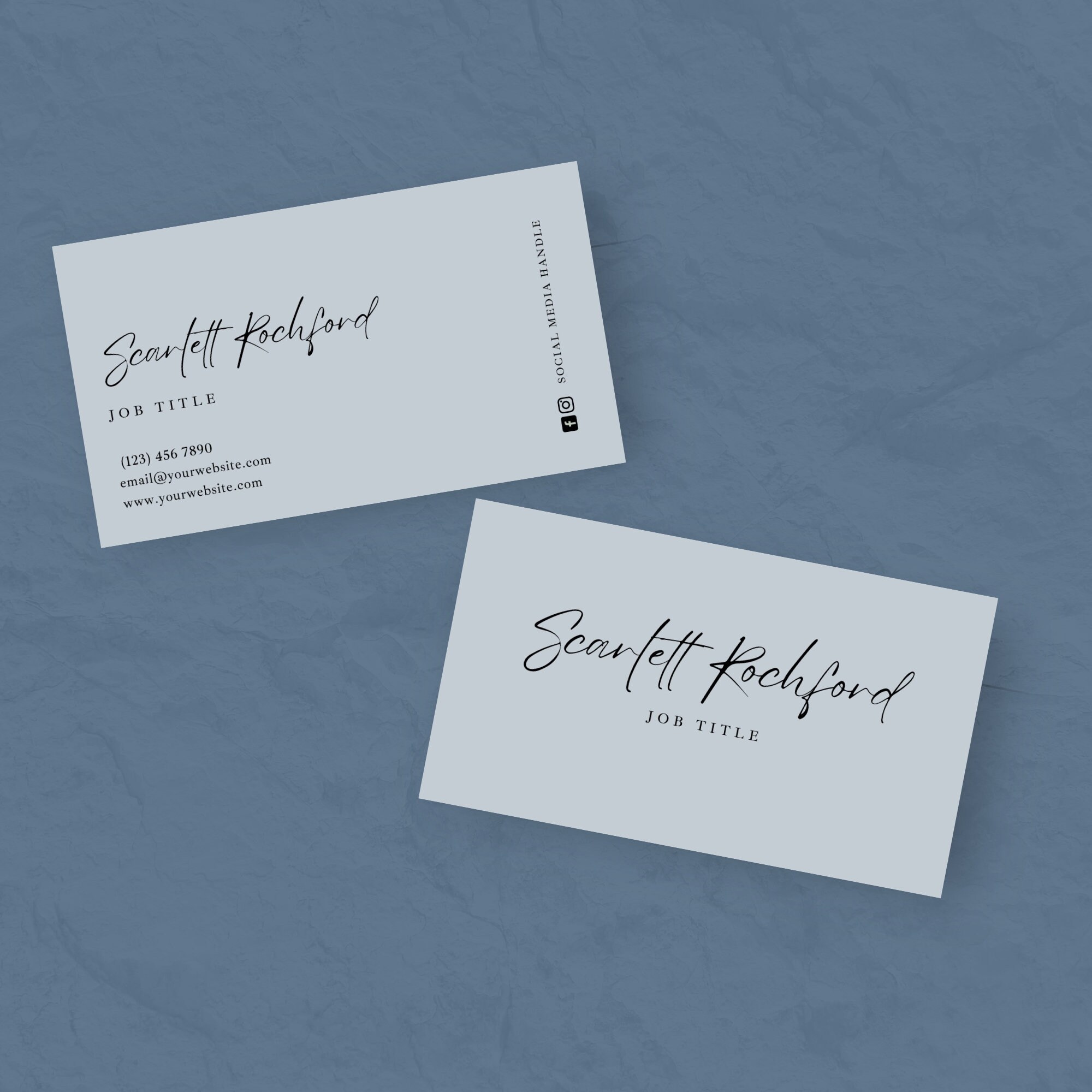 Editable Business Card Canva Instant Download Print Yourself Contact ...