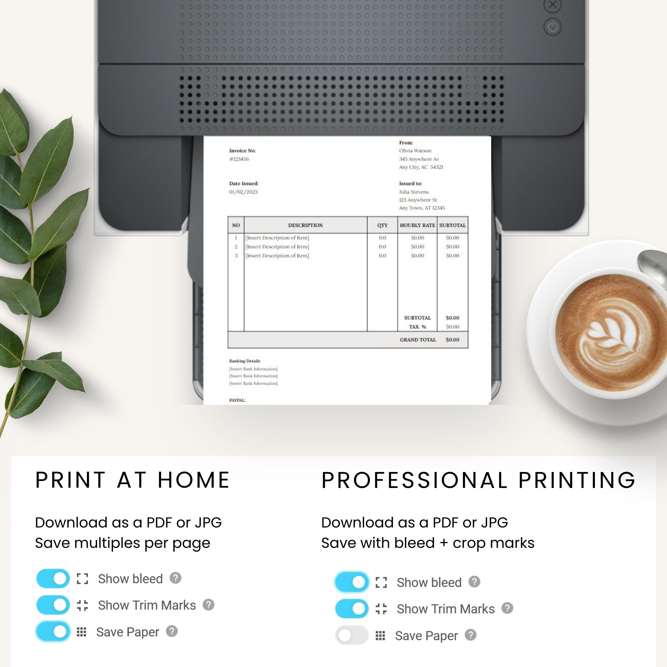 Simple Invoice Template Sheets | Editable Sales Document | Receipt ...