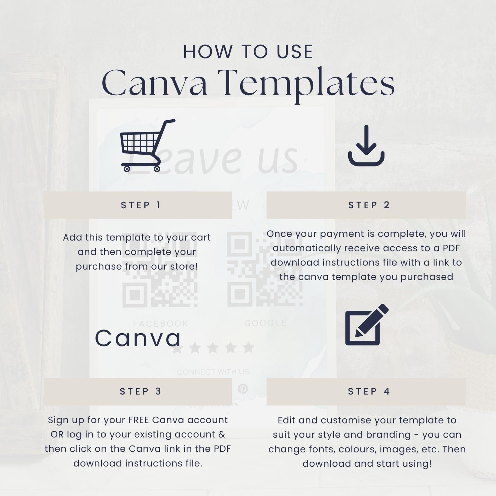 Ask for Review QR Code Sign Template, Google Sign, Facebook, Review Us