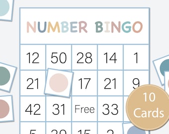 Printable Number Bingo for Kids | Number Recognition Bingo Game | Printable Bingo Cards | Educational Preschool Games