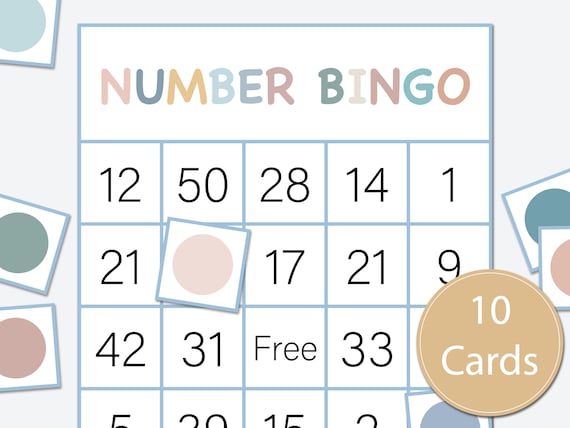 Printable Number Bingo for Kids Number Recognition Bingo Game Printable ...