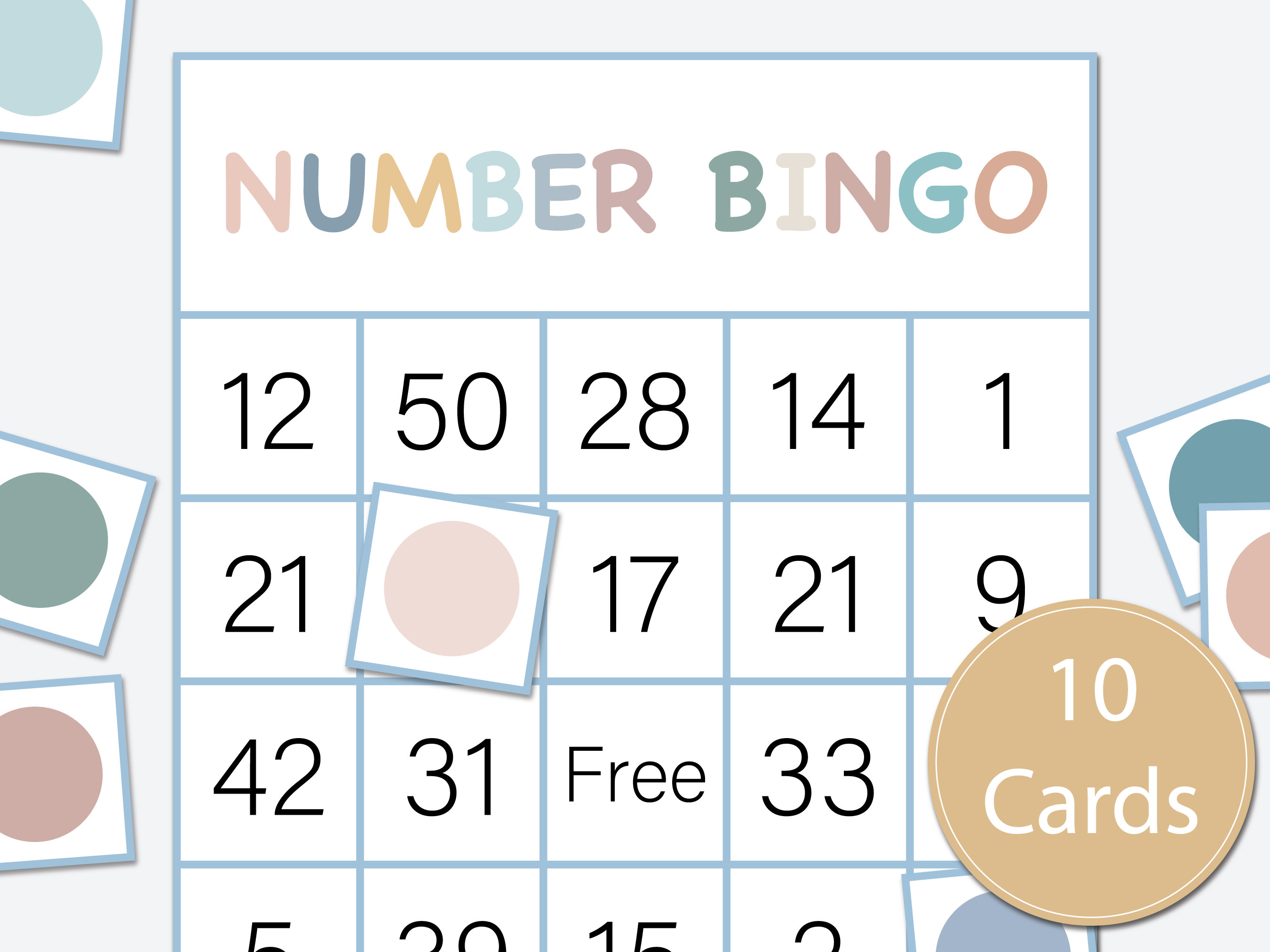 Printable Number Bingo for Kids | Number Recognition Bingo Game | Printable Bingo Cards | Educational Preschool Games