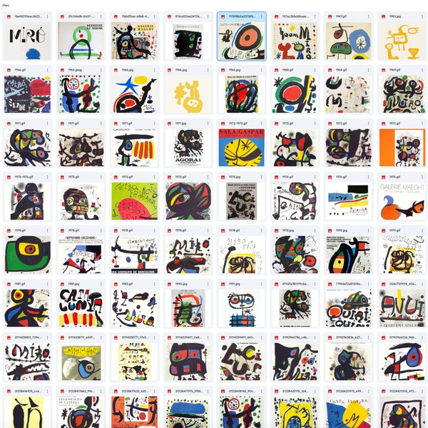 JOAN MIRO 128+ Poster Set, Joan Miro Poster, Vintage Kunst Ausstellungsplakat, Ausstellungsdruck-Bundle, Miro Kunstausstellung, Kunstplakat
