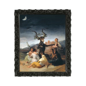 Vintage Francisco Goya Poster - Retro Witches Sabbath Painting Print - Occult Art - Wicca Art - Gift for Men & Women - Gothic Decor for Room