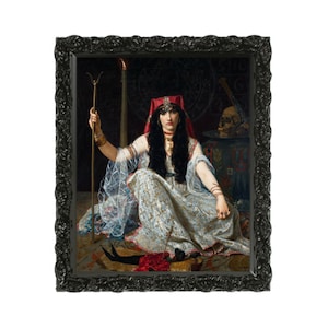Witch Decor, Witch Print, Witch Art, Vintage Witch, Vintage Witch Print, Wiccan Art, witchy wall art, Witch art print, Witch painting, Witch