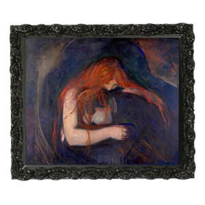 Vampire Art Print, Dark Moody Wall Art, Vintage Vampire, Dark Aesthetic, Vintage Painting, Dark Art, Vampire, Moody Art, Goth Art, DIGITAL