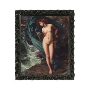 Andromeda - Edward Poynter, Antique Gothic Dark Artwork, Vintage Esoteric Gothic Moody Wall Home Decor, Digital Download