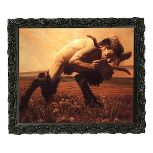 Mythological Art, Mythological Print, Mythological painting, Satyr, Faun, Mythology Poster, Greek Mythology art, Greek Mythology Print