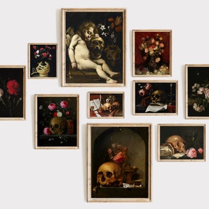 Gothic Wall Art Bundle - 10 Digital Prints, Dark Aesthetic Artwork, Gothic Wall Decor, Dark Romance, Moody Aesthetic, Vintage Art, Cupidcore