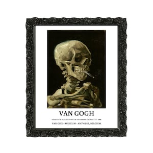 Van Gogh Skull Wall Art | Vincent Skeleton Painting Print | Unique Home Decor | Van Gogh Wall Decor | Skull Art