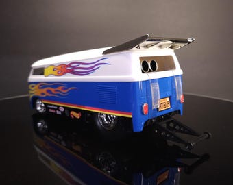 New Box Hot Wheels 1/18 Customized VW Drag Bus - Rare Vintage