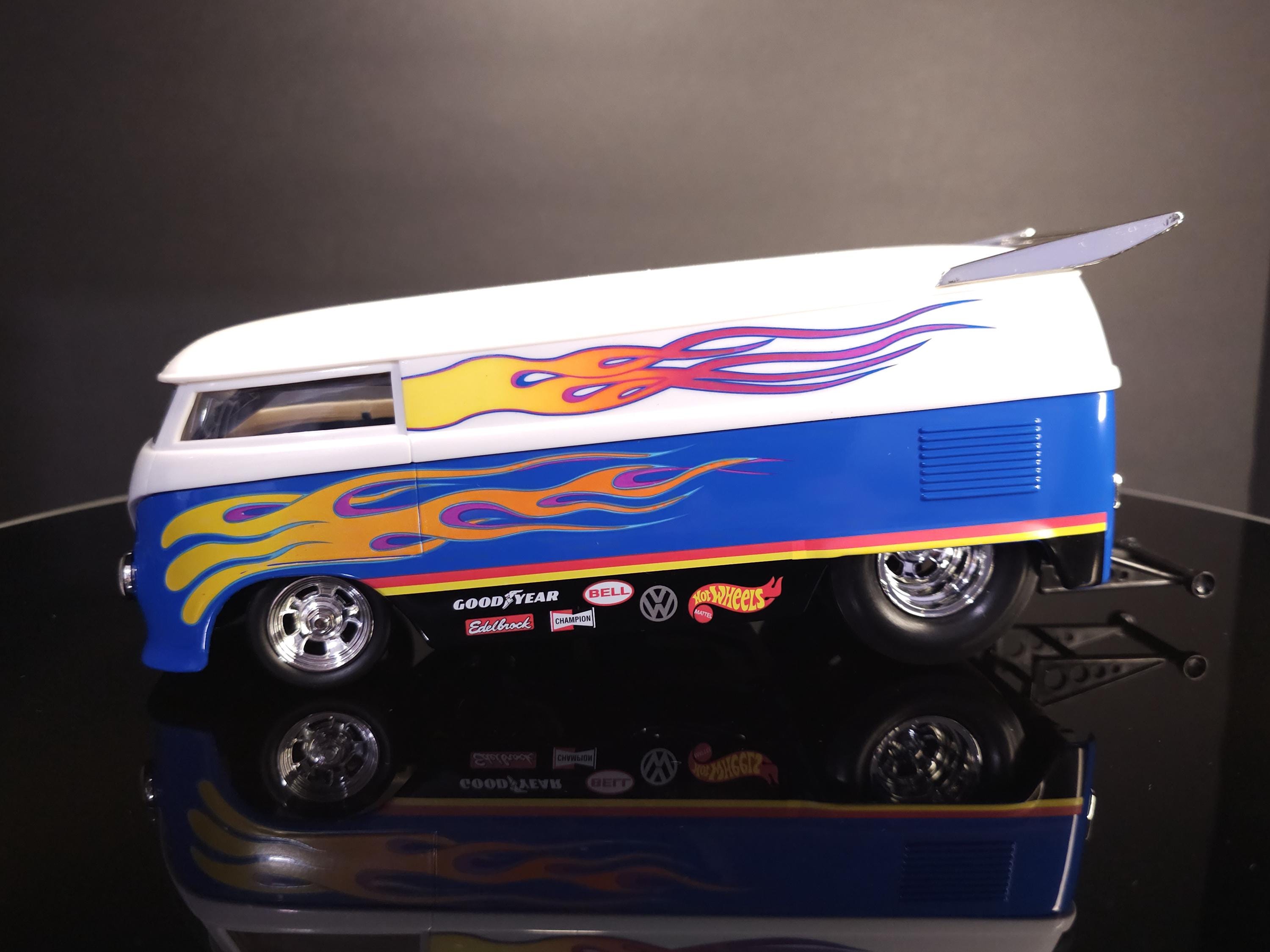 New Box Hot Wheels 1/18 Customized VW Drag Bus - Rare Vintage