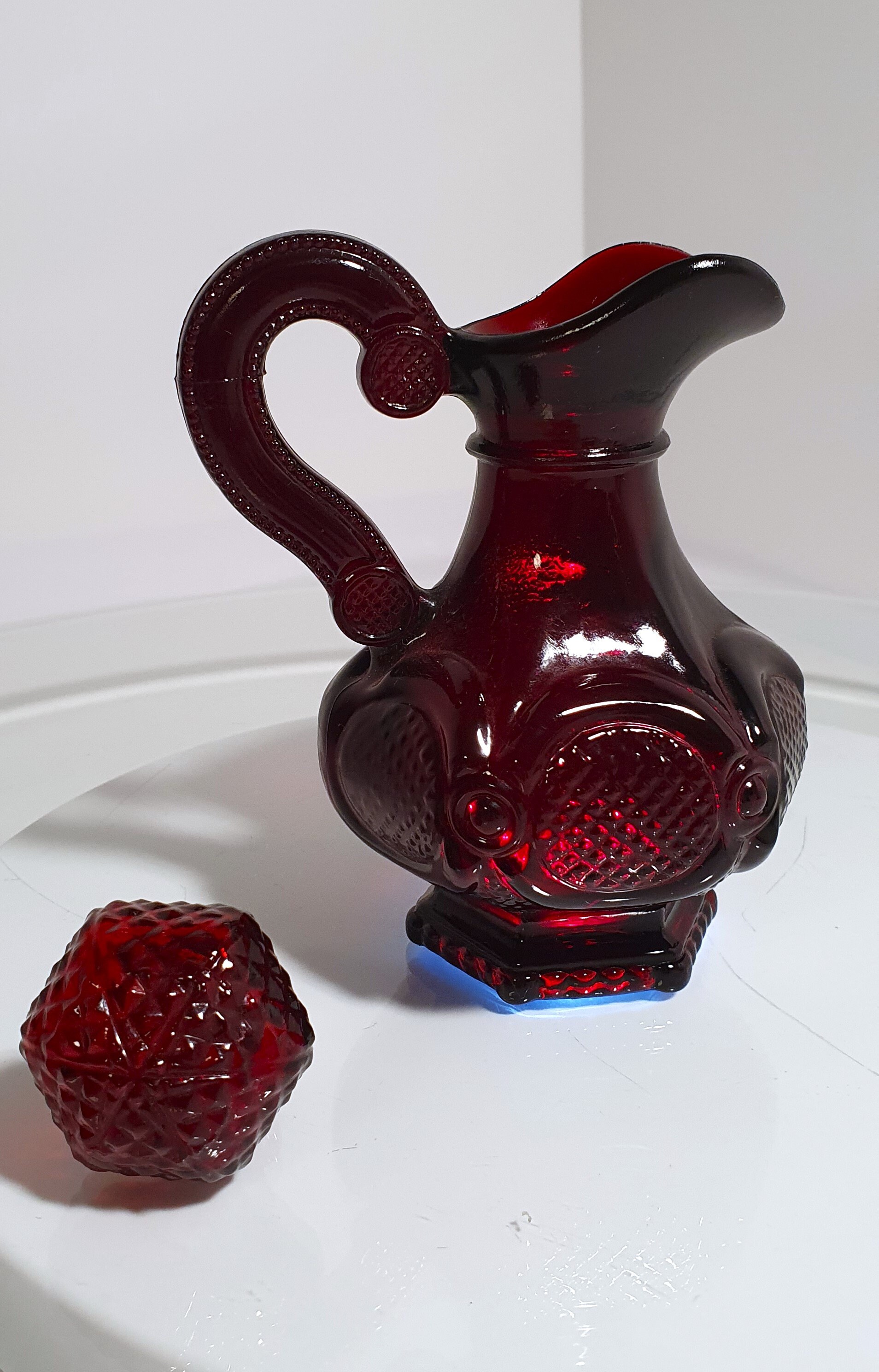 Vintage Avon 1876 Cape Cod Collection Ruby Glass Cruet Rare - Etsy