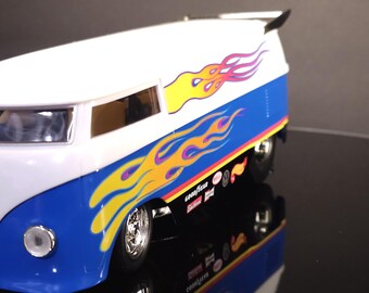 New Box Hot Wheels 1/18 Customized VW Drag Bus - Rare Vintage