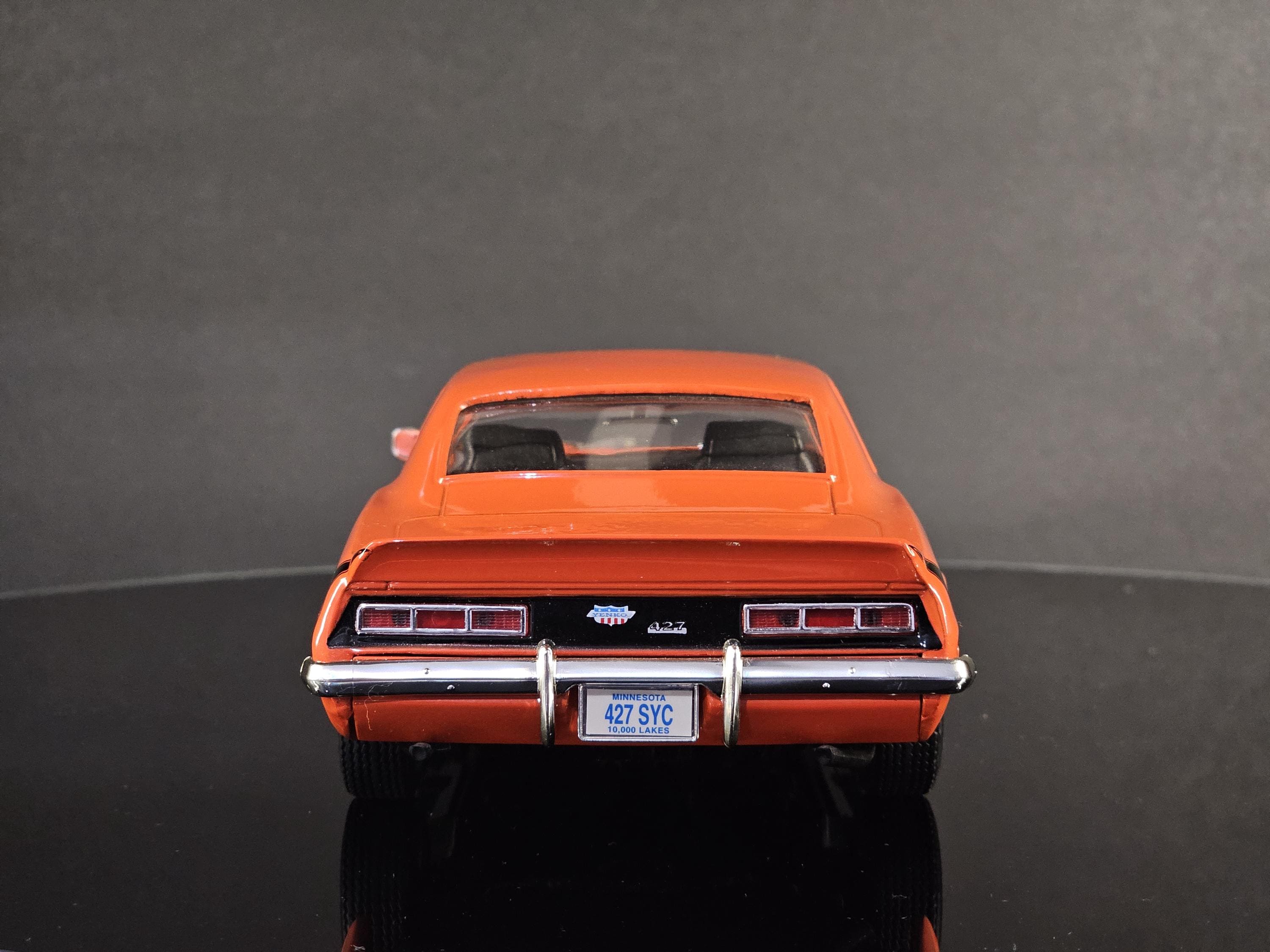1969 Chevy Camaro 1/18 Scale ERTL Model - Orange With Black Top
