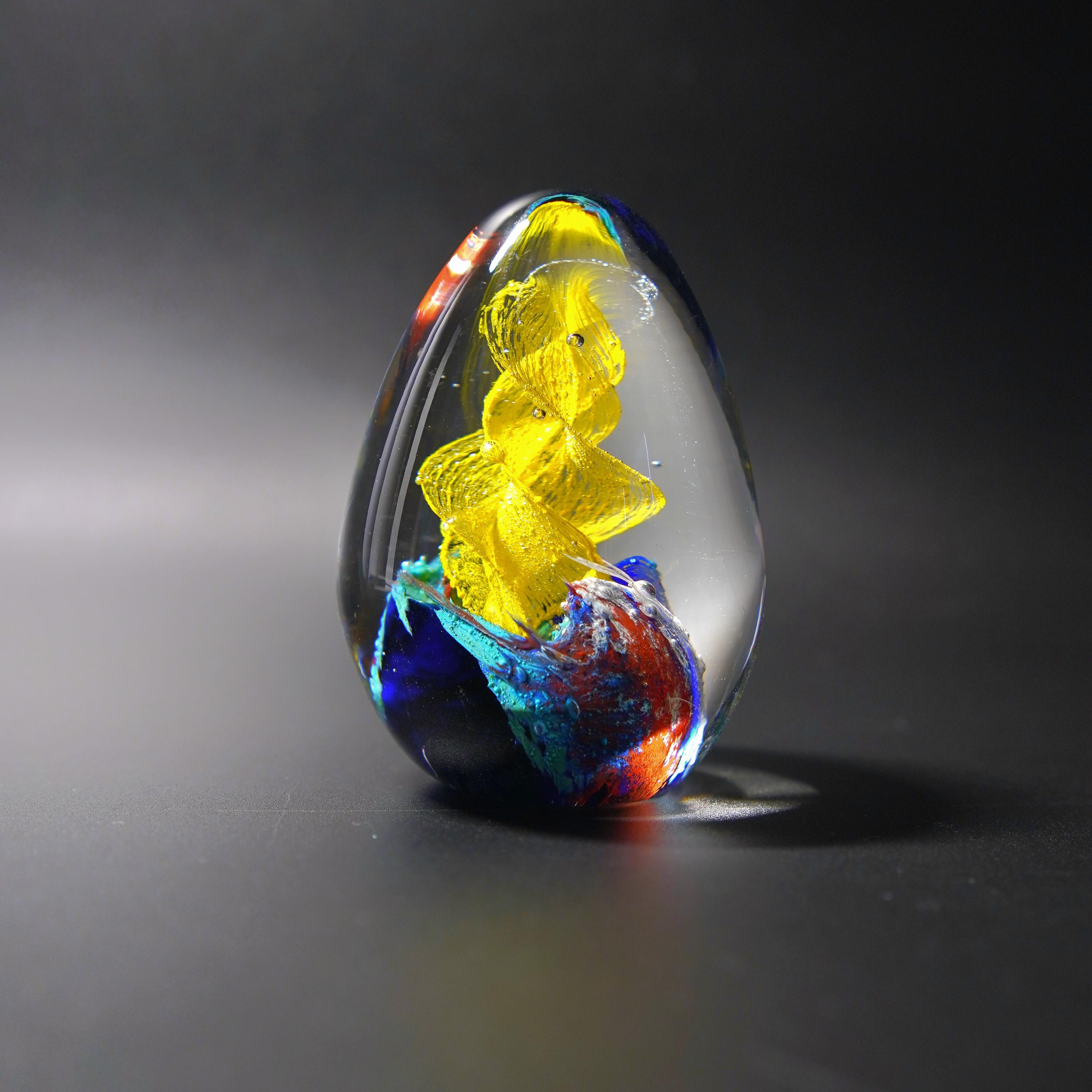 Glass Egg Paperweight - Etsy