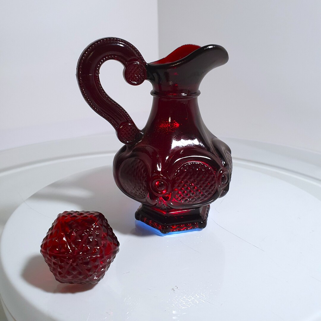 Vintage Avon 1876 Cape Cod Collection Ruby Glass Cruet Rare Antique - Etsy