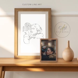 Benutzerdefinierte Porträt, Paar Porträt, Valentinstag Geschenk, Paar Geschenk, Benutzerdefinierte Linie Zeichnung, personalisierte Geschenke, Geburtstagsgeschenk, Verlobungsgeschenk
