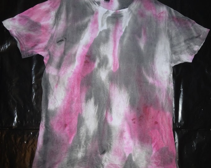 Batik T-Shirt - "Pink&Black" - Unique - (Size L)