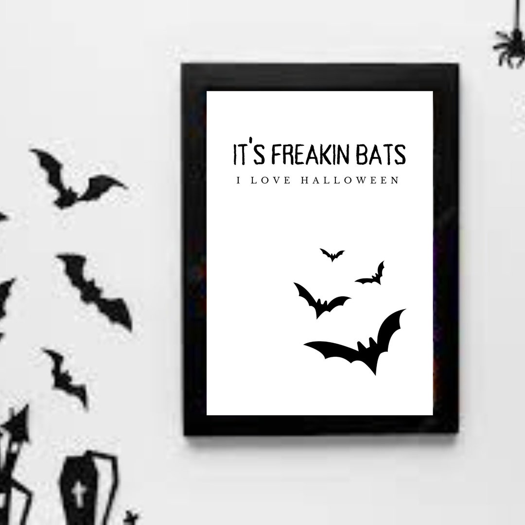 Black and White Bats Printable Black and White Halloween Prints ...