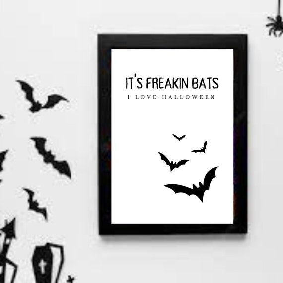 Black and White Bats Printable Black and White Halloween - Etsy