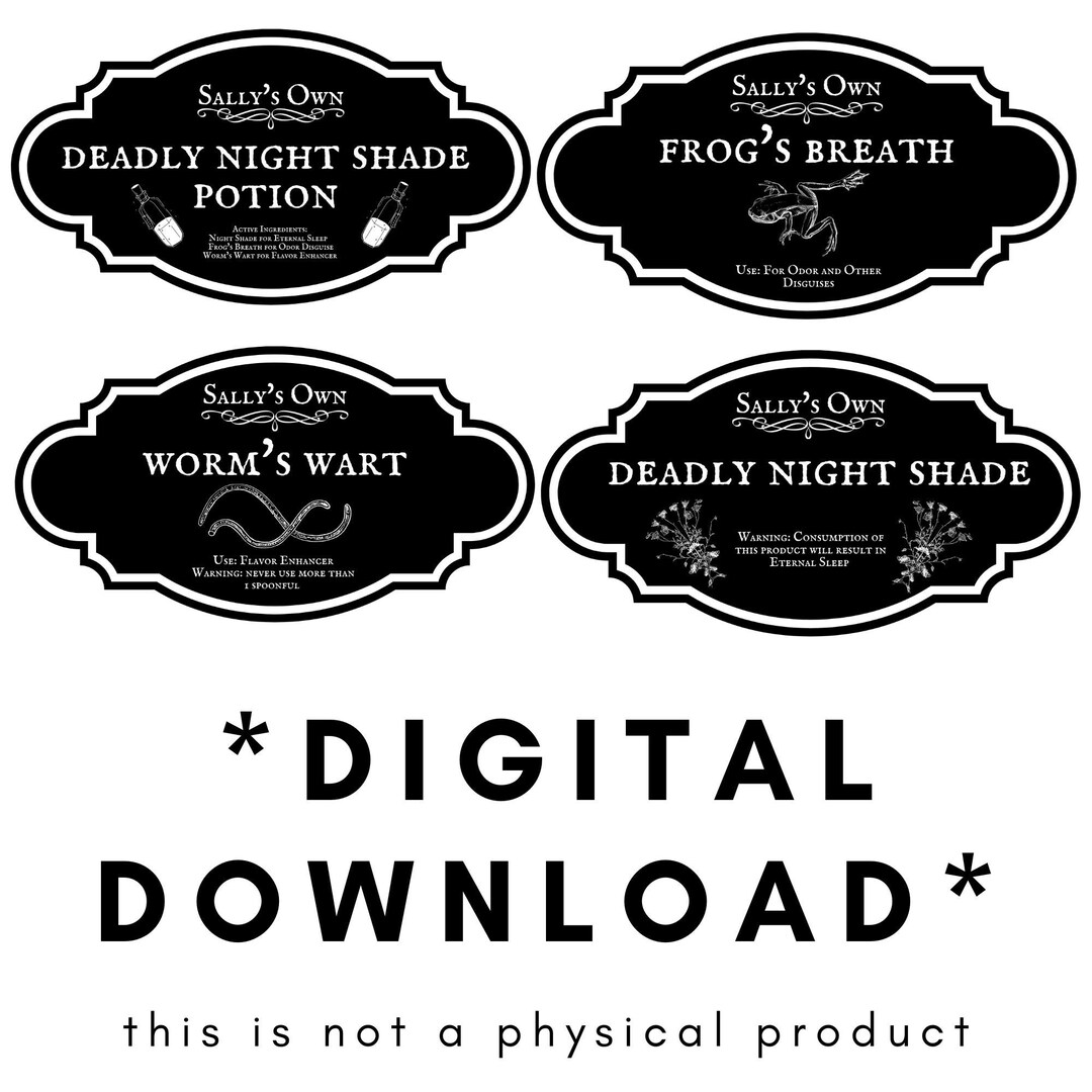 sally-s-potions-labels-bottles-deadly-night-shade-halloween-indoor-home-decor-halloween-printable-art-worms-wart-fog-juice-etsy