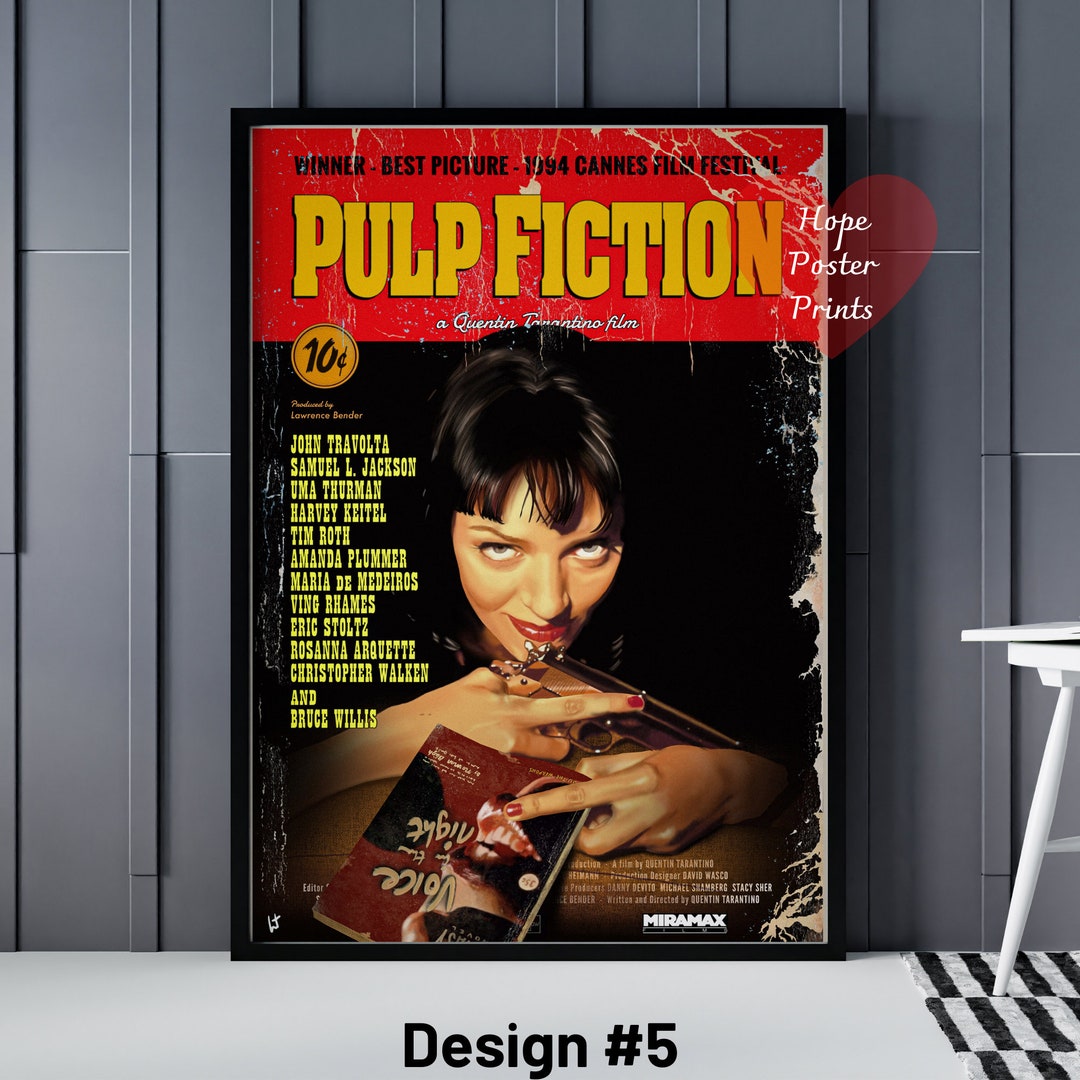 Pulp Fiction Poster, Pulp Fiction Print, Pulp Fiction Decor, Pulp Fiction  Art, Pulp Fiction Gift, Quentin Tarantino Movie 