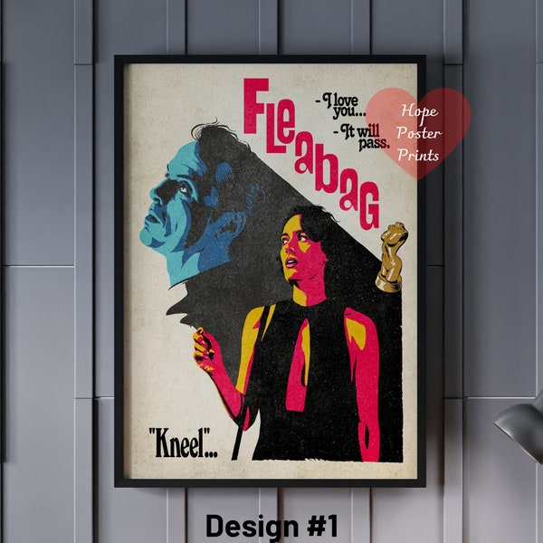 Flohtasche Poster, Flohtasche 8 verschiedene Poster, FlohtaschenDruck, Flohtasche Dekor, Flohtasche Wandkunst, Flohtasche Geschenk, Phoebe Waller-Bridge Poster