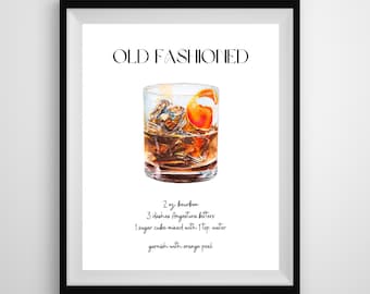 Old Fashioned Recipe Print DIGITAL DOWNLOAD