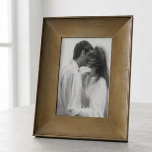 Vintage Pottery Barn Heavy Brass Beveled Picture Frame - Classic Wide Profile