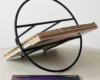Discontinued Umbra Shift Hoop Magazine, Book or Record Vinyl Holder; Modern Minimalist Decor