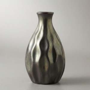 Vintage Pewter Rippled Bud Vase