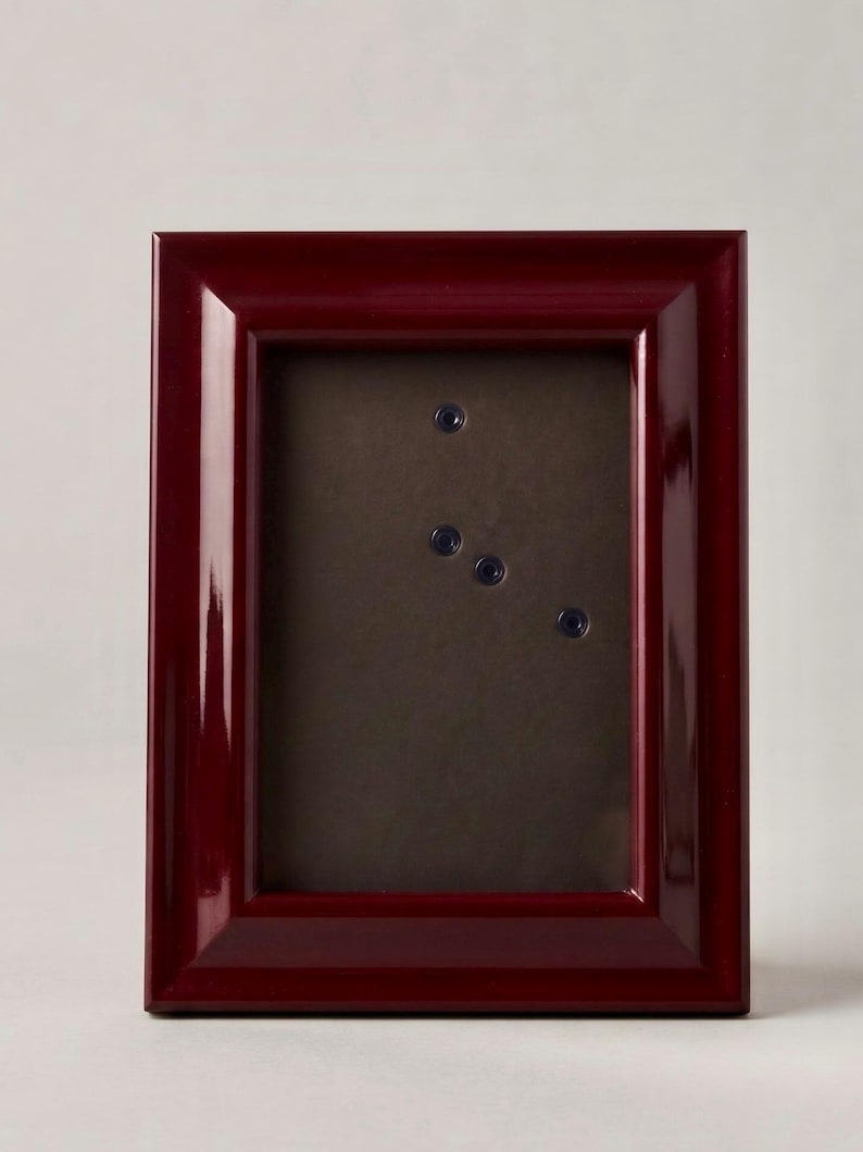Vintage Deep Mahogany Beveled Lacquered Wood Photo Frame - Etsy