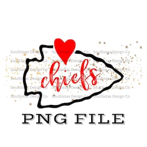Kansas City Football PNG, KC Kingdom Chiefs Football image for Shirt, Sweatshirt or Bag Digital Download Great for Gift SVG cutting file