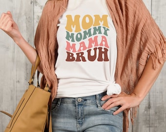 Mama Mommy Mom Bruh Svg PNG Cut File, Funny Mom Sublimation Design, Mothers Day, Mom Shirt Svg, Gift For Mom Svg, Coffee Mug Svg Files Retro