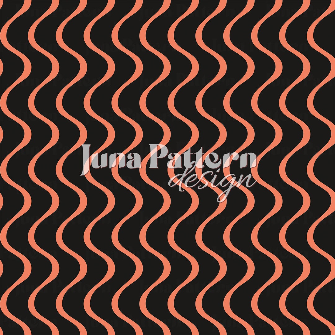 Retro Simple Wavy Pattern, Seamless Vintage File, Repeating Digital ...