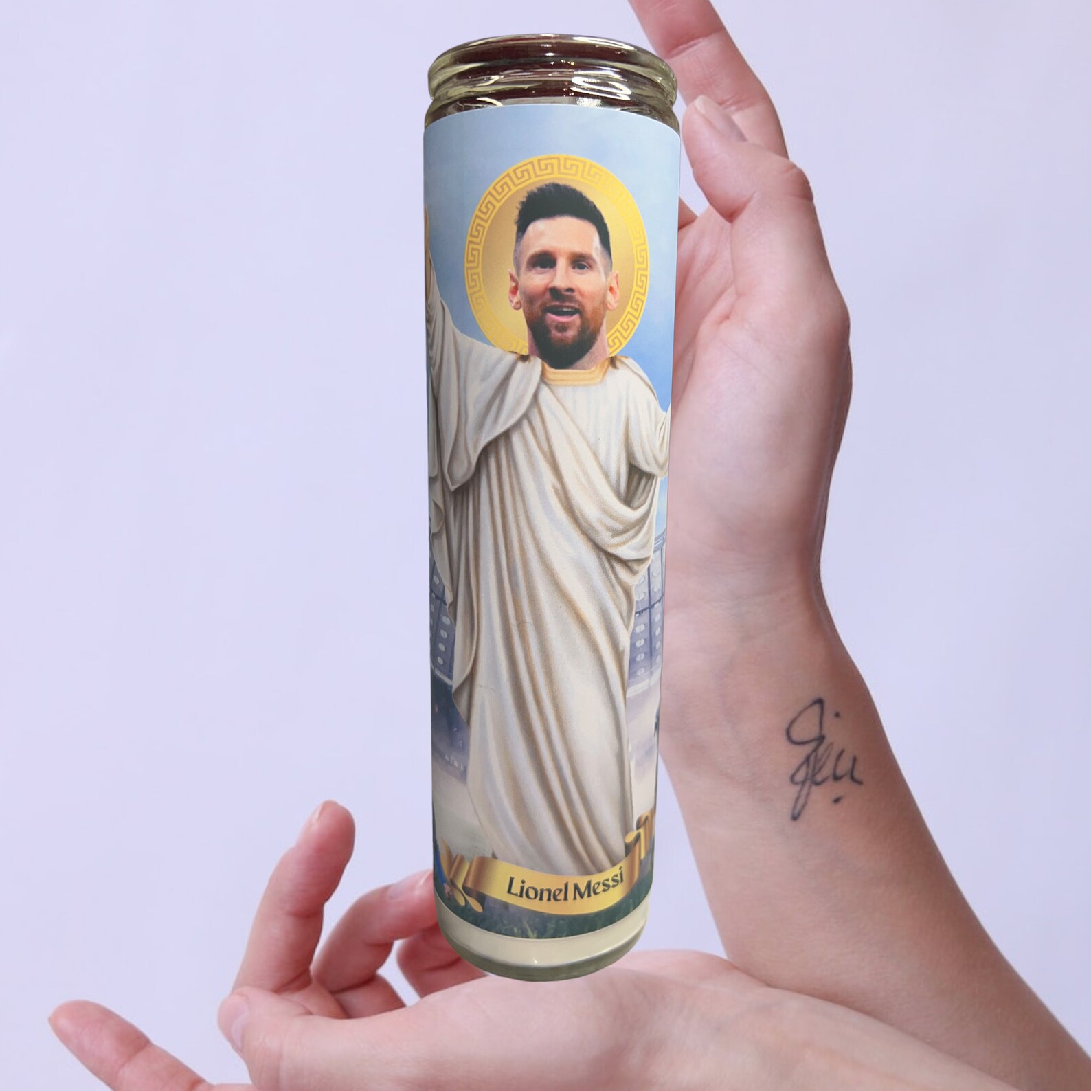 Lionel Messi Prayer Candle Lionel Messi Vela Qatar 2022 Etsy Australia