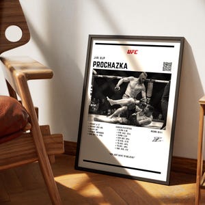 Jiri Prochazka UFС Poster Includes Photos, Stats and More, Personalized Gift
