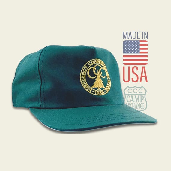CCC Civilian Conservation Corps Emergency Forest Green Cap
