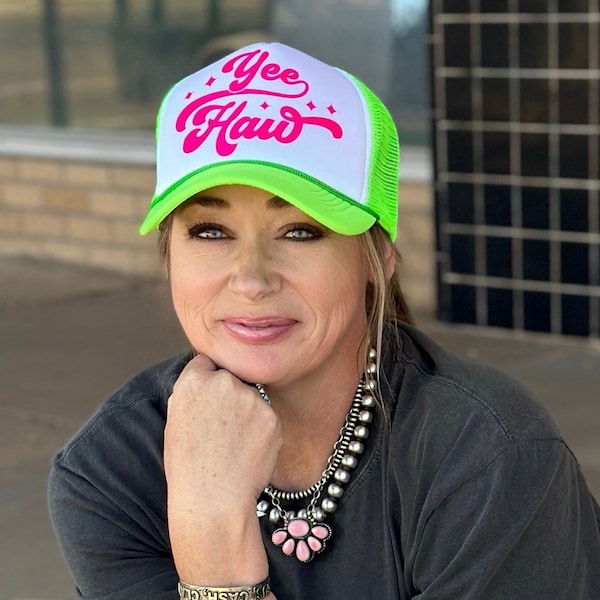 Yeehaw Trucker Hat trendy trucker cap retro trucker hat cute trucker cap foam trucker hat cowgirl bachelorette Neon Trucker Hat Girls Trip