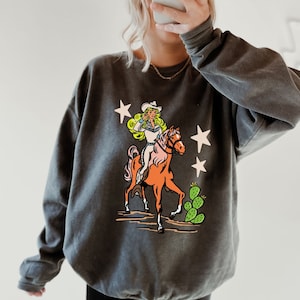 Retro Rodeo Doll Comfort Colors Sweatshirt, Western Graphic Sweatshirt, Cowgirl Sweater, Western Doll, Pink Cowgirl Doll Shirt, Rodeo Shirt