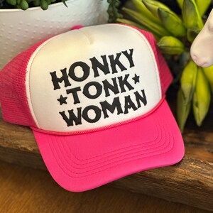 Honky Tonk Woman Trucker Hat Trendy Hat Cowgirl Trucker Hat Summer Hat Girls Trip Hat Cute Cap Western Trucker Hat Cowboy Trucker Hat